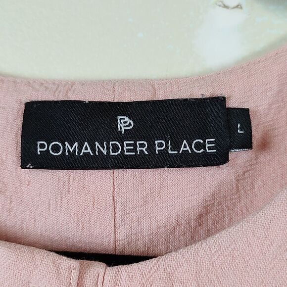Pomander Place Tuckernuck Fallon Dress in Salmon Linen Blend Size Large - Picture 3 of 12